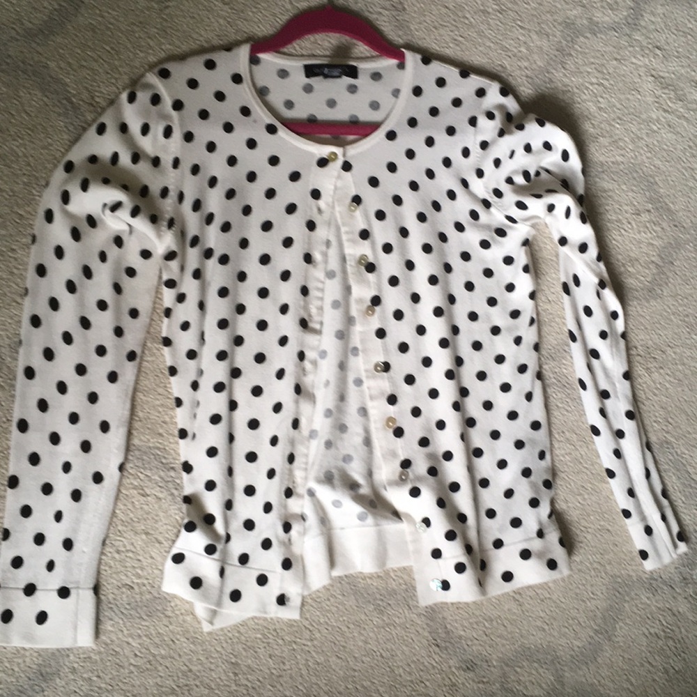 August silk polka dotted cardigan